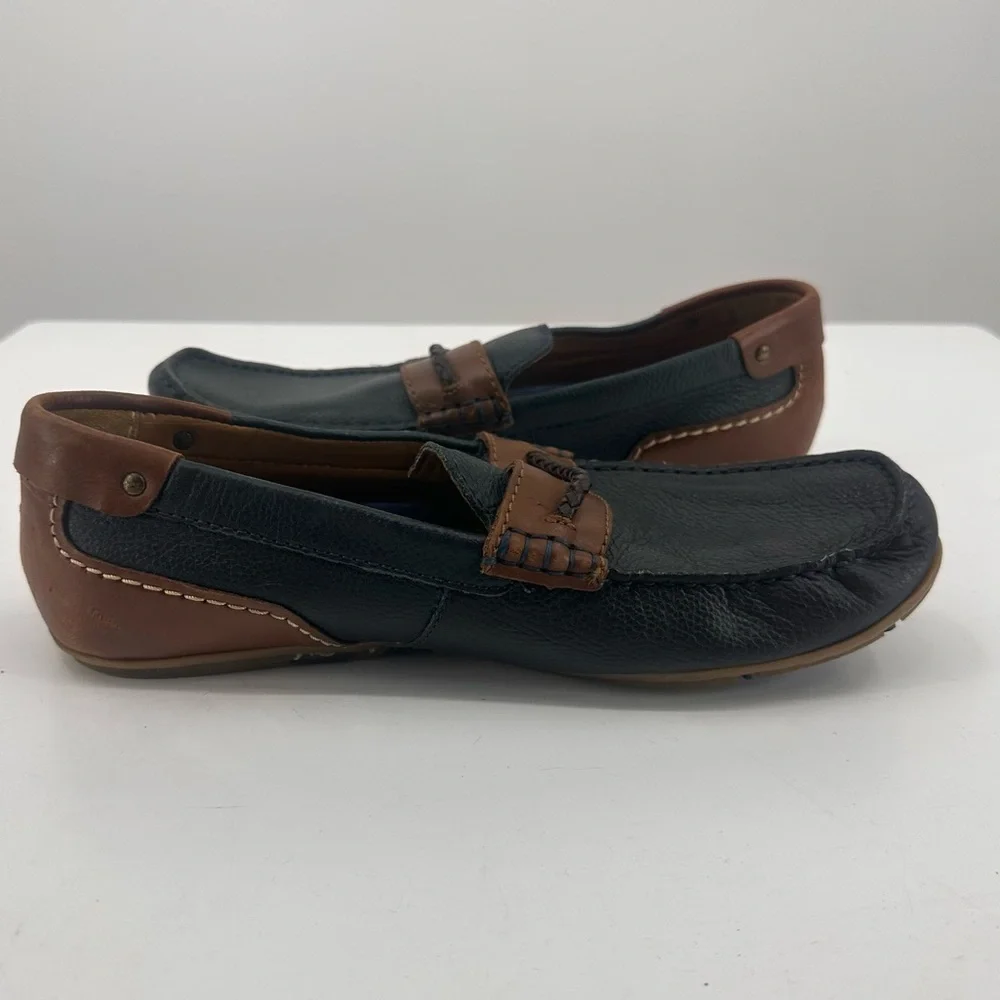 Ruosh Men's Black and Brown Driving Loafers Slip On Size EU 40 UK 7 US 7